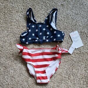 Old Navy American Flag Patriotic Bikini Set Star and Stripes